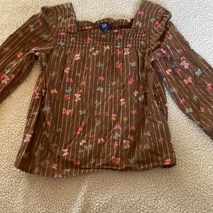 Butterfly peasant top